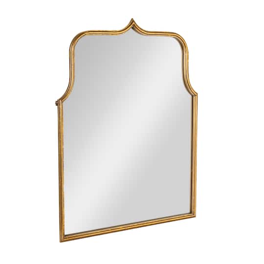 Antique Goldleaf Arched Floor Length Metal Framed Wall Mirror